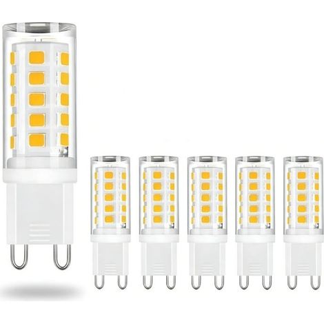 5er Set weiße G9-5W LED-Maislampen aus Keramik, neutralweißes Licht, Sockel G9, flimmerfrei, energiesparend, 220V
