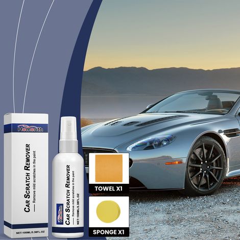 Kratzerentferner-Spray für Autos, Lackreinigungs- und Polierspray – 100 ml + Tuch + Schwamm -- DTEKGAZ (1/5)