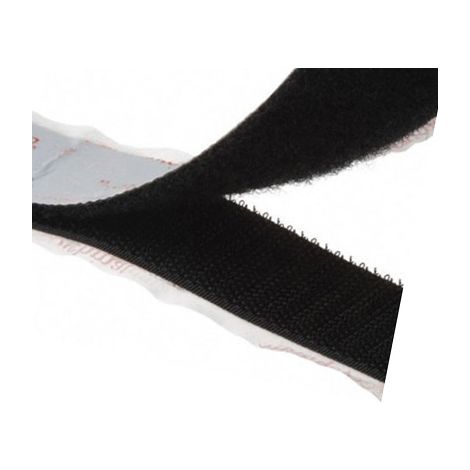 Rollo 25+25mt velcro adhesivo negro m+h 20mm (1/2)