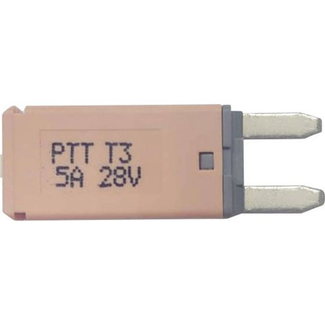 PARTS PTT Circuit Breaker Mini, type 3. Manual Reset, 5A C001-102-0061 Fusibile piatto standard per auto 5 A Marrone ch