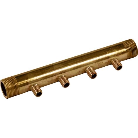 Collecteur 3/4" (20/27) Mâle - 4 départs pour tube PER Ø12 - entraxe 40mm