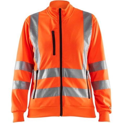 Felpa da lavoro con zip alta visibilità donna 3308 - Giallo fluorescente XL (1/4)