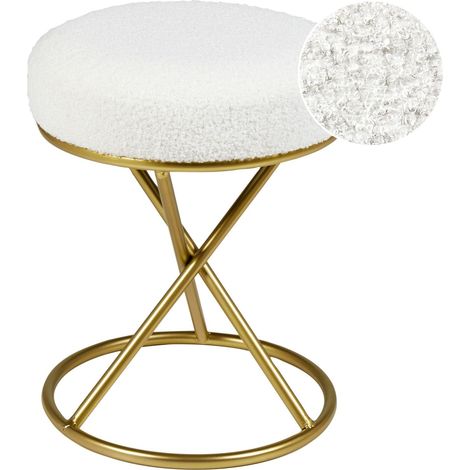 Footstool PRESHO Boucle Off-White (1/5)