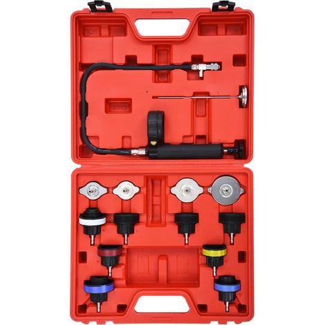 Testeur de pression pour refroidissement et bouchon 14 pcs (1/5)