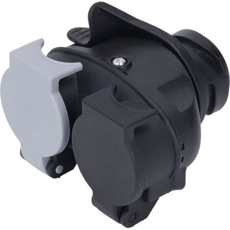 Adaptateur de remorquage 13 broches vers double 7 broches, prise de conversion 12 V 12N 12S pour réfrigérateur de caravane ou remorque. (1/5)
