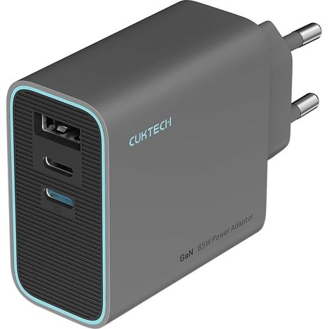 65W Chargeur USB C GaN III, 3 Ports PPS PD3.0 Chargeur Rapide 2C1A, 49% Plus Compact, IgnifugeV0, 9 Protections, Pour 17 (1/5)