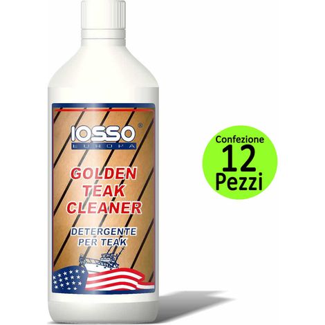 Multipack 12 pezzi iosso golden teak detergente per rimuovere grasso e sporco litri 1