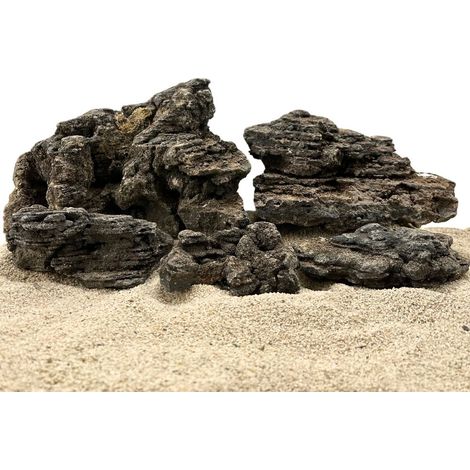 Aquarium Natursteine Cliff Rock 1 Stück Gr. M 0,3-0,7 kg Aquascaping Steine