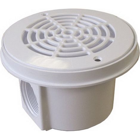 Bonde de fond Hayward LUXE 50mm coller pour piscine liner coloris blanc