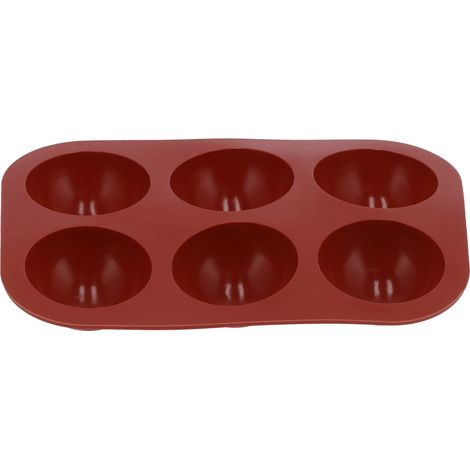 Moule en silicone alimentaire semi-sphérique pour gâteaux, chocolats et savons (6 trous) (1/5)
