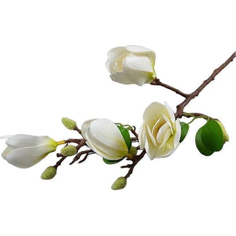 Branche d'orchidée magnolia plus vraie que nature pour les mariages et les occasions spécialesblanc (1/5)