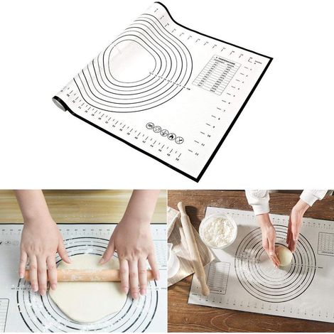 Tapete de silicona y fibra de vidrio para amasar - tapete para hornear - 60 x 40 cm
