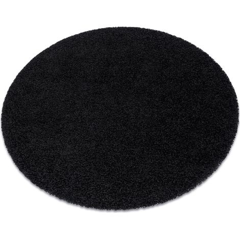 Teppich SOFFI Kreis shaggy 5cm schwarz black rund 160 cm