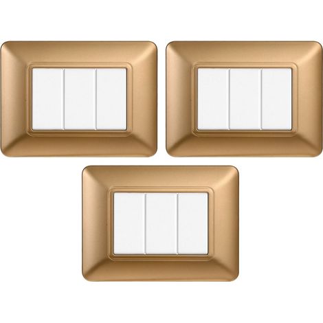 gloca Set 3 Placche Plastica 3P Oro Compatibili Matix (1/4)