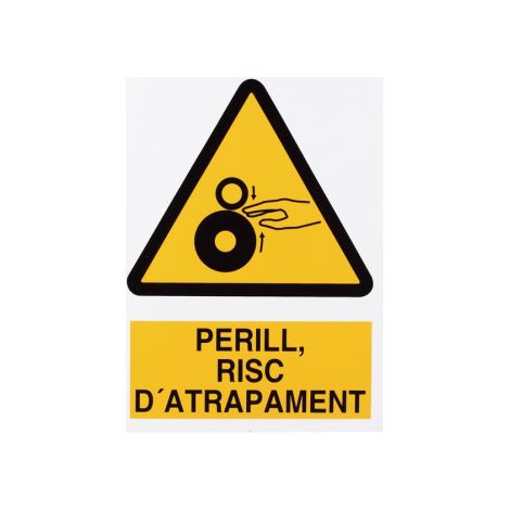 Señal poliestireno 297x210 mm - perill risc atrapament