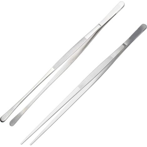 Pince Cuisine,Pince Cuisine INOX,Pince Cuisine Grande,Pince Precision Cuisine,Pince Épiler Cuisine,Pinces à Barbecue pour La Cuisson,Pince Plate Cuisine,2 Pièces,30cm