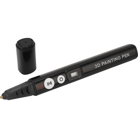 Stylo d'impression 3D intelligent haute température avec écran LCD ergonomique pour PLA et ABS (noir) (1/5)