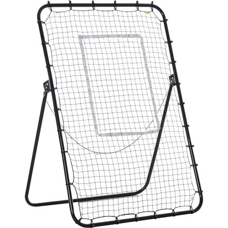 Rete rimbalzante da calcio pieghevole 123 cm nera in metallo regolabile - CHICFURN (1/5)