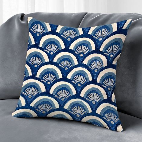 Housse de coussin motif symétrique, décoration salon maison,40×40cm (1/5)