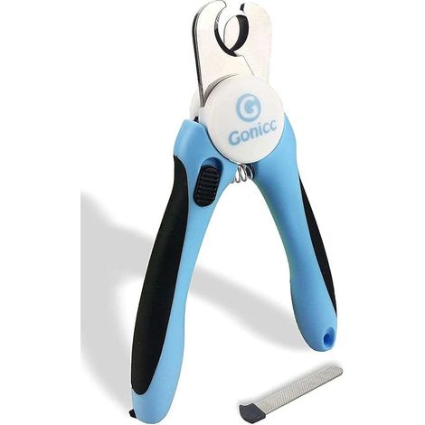 Coupe-ongles pour chiens et chats avec lime, bleu, 16 cm