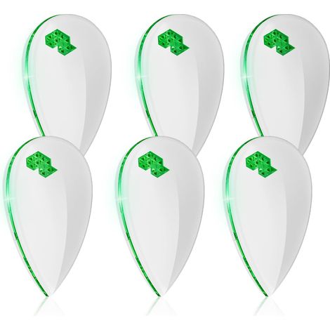 Répulsif Moustique Ultrason (Lot de 6) Anti Moustique Électronique Intérieur avec 3 Modes Intelligents & Veilleuse Anti Rongeurs,Souris,Mouche sans Danger pour Femme Enceinte et Bébé (1/5)