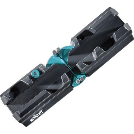 wolfcraft I Schmiege und Schneidlade I 6948200 I100 mm, 2-in1-Produkt für exakte Fußleisten I Gehrungsschneidlade I Gehrungslade I Gehrungsäge I Gehrung