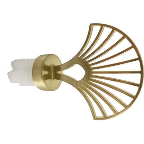 Embout Palme Laiton Doré D28 pour tringle à rideaux - Style raffiné - (1/2)