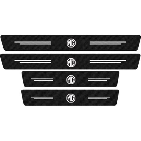 (4 pièces pour MG) 4 protections de seuil de porte en fibre de carbone pour MG ZS HS MG4 GT - Accessoires de décoration pour pédales d'accueil (1/3)
