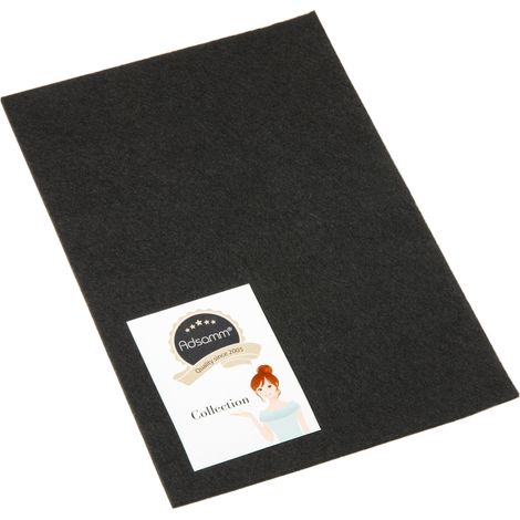 Adsamm® / foglio di feltro autoadesivo/Nero / 200x300 mm/Rettangolare/piedini per mobili in feltro da 3.5 mm di spessore/pad protettivo per mobili e arredi (1/5)