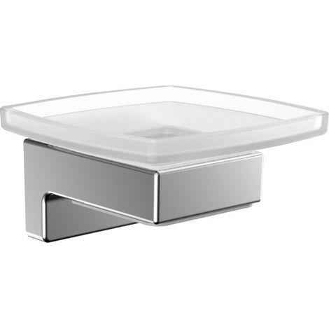 Jabonera emco cromo con cristal, 323000100