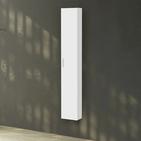 Pensile bagno sospeso150 H bianco con maniglia cromata Martha (1/5)