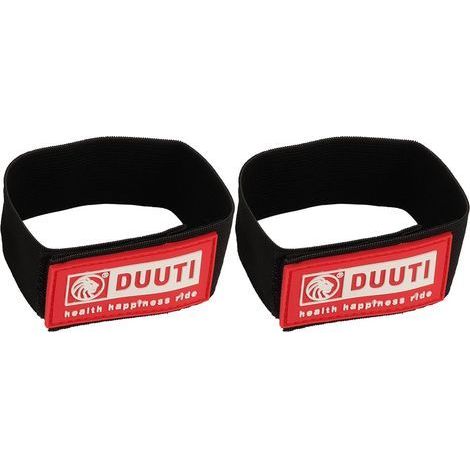 DUUTI 2pcs Bandeau Élastique pour Vélo, Attache Sécurité Jambe Équipement Cyclisme (Noir) (1/5)