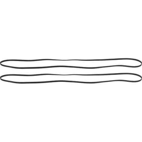 Courroie de Plateau Tournant 2pcs en Caoutchouc Noir 460mm pour Lecteur Vinyles avec Remplacement Réutilisable et Bonne Élasticité (1/5)