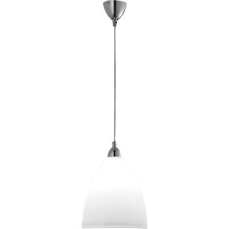 Suspension Provenza En Métal Et Verre Centrifugé Blanc, Douille E27 60W, Design Classique Et Élégant, Ip20, Code 2907-45-102 (1/3)