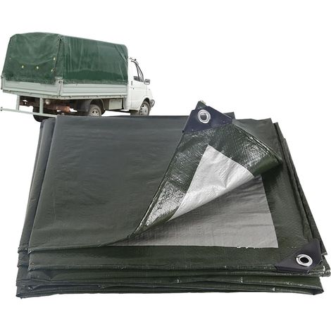 Tarps Heavy Duty Bâche imperméable pour l'extérieur - Toit d'ombrage d'extérieur imperméable avec Protection UV - Grande bâche de Protection en Aluminium pour caravanes, Bateaux, Voitures (1/5)