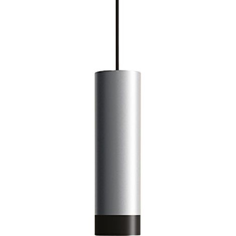 Tubotto Lampada a Sospensione LED 8W 3000K in Alluminio Anodizzato Nero e Argento, Design Modulare per Illuminazione d'Interni Elegante e Moderna