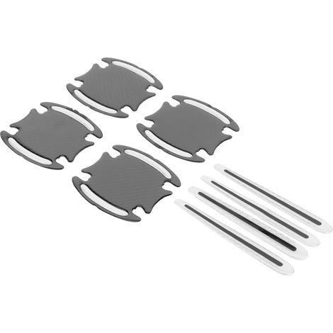 Lot de 4 bandes adhésives réfléchissantes argentées pour poignées de portières extérieures de voiture, pour une sécurité accrue. (1/5)