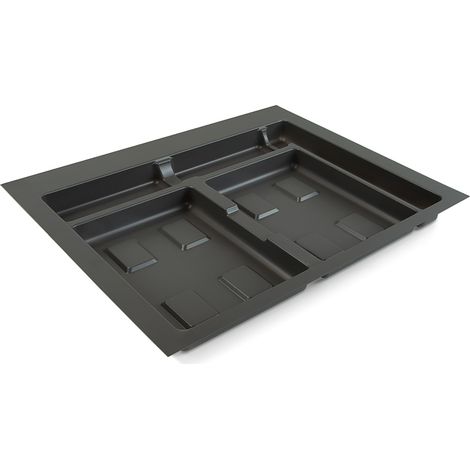 Emuca Base per contenitori per cassetti da cucina, modulo 600mm, Grigio antracite (1/7)