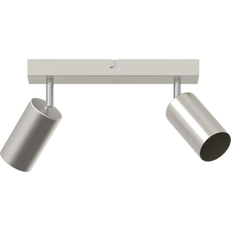 Plafonnier,Lampe 2 voies réglable GU10 en nickel brossé CFW20490 (1/5)