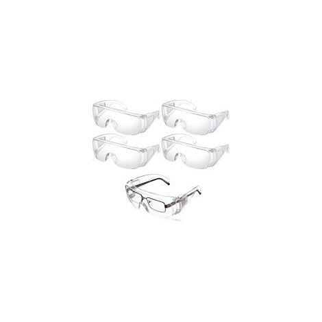 5 PièCes Lunettes SéCurité Contre Gouttelettes Protection Yeux Lunettes Anti PoussièRe Lunettes SéCurité Transparentes Anti BuéE Pour Un Usage Quotidien, Bricolage, Laboratoire, Soudage, Meulage (1/5)