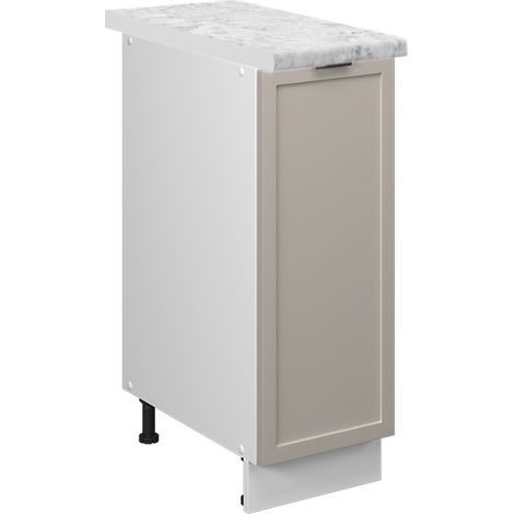 Armadio cucina dispensa alto Fame-Line, GrigioBeige, 30 cm , PL Marmo, Vicco