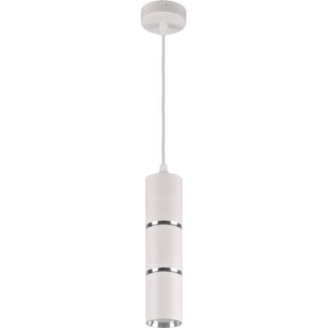Lampada a sospensione tubo bianca GU10 Bamboo Polux (1/5)