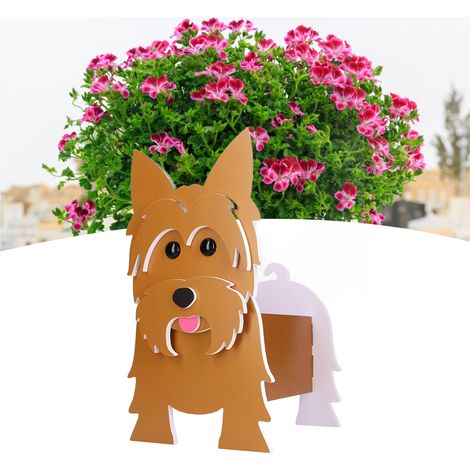 Maceta de PVC con forma de perro (venta al por mayor) – Maceta decorativa para jardín e interior – Juego de 5 piezas – Bonita maceta con forma de animal – 31 x 26 x 17 cm (1/5)