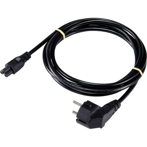 Sygonix SY-5178376 Notebook Netzkabel  Schwarz 7.50 m