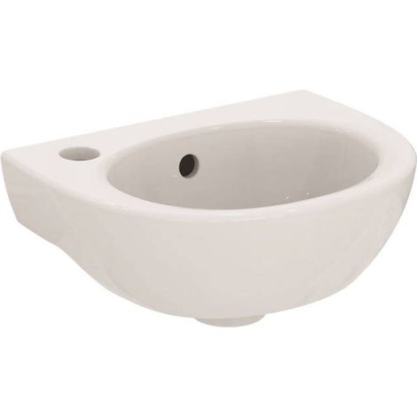 Ideal Standard Handwaschbecken EUROVIT HL links m ÜL 350x260x160mm weiß weiß (1/2)