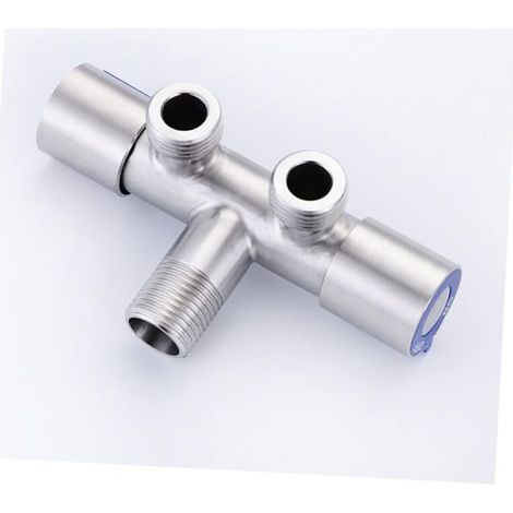 Rubinetto per acqua fredda in acciaio inox a doppia maniglia per lavatrice G1/2 (1/4)