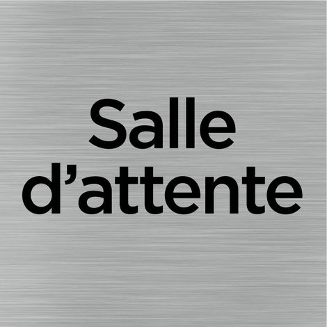 Pictogramme Salle d'attente (Q1037).- Adhésif aspect aluminium brossé - (1/5)