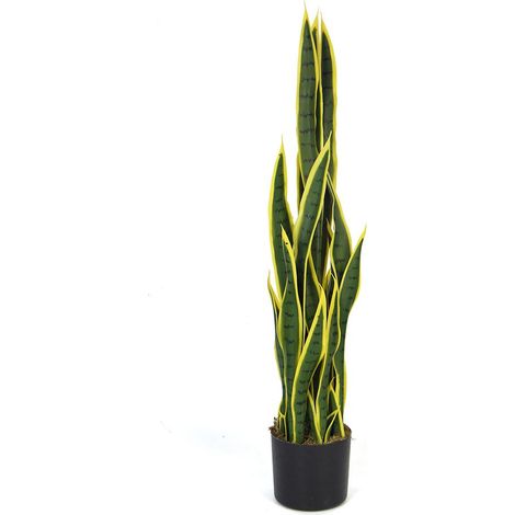 Plante artificielle - Sanseviera jaune 89cm - Exelgreen (1/3)