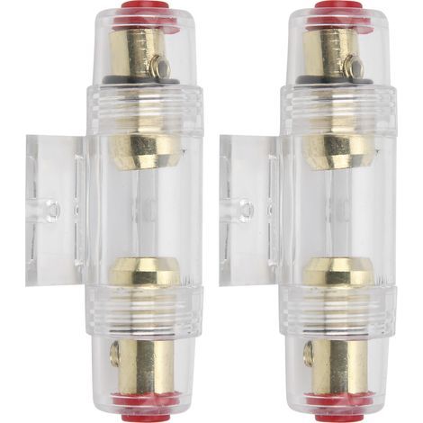 Support Fils Audio Fusible Porte-fusibles AGU 2PCS avec 2 Fusibles 60A/80A pour Câble 4-8 AWG (1/5)