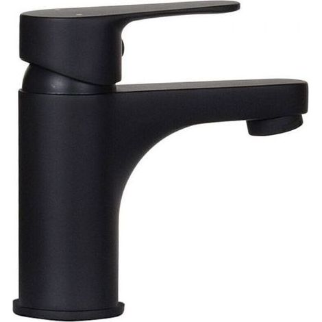 Serbia – Robinet de lave-mains mitigeur noir mat – Cuivre et alliage de zinc – Finition élégante pour salle de bain moderne – Eau chaude et froide (1/5)